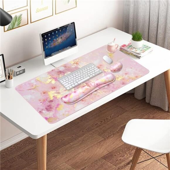 4-in-1 Large Gaming Mouse Pad, Keyboard Wrist Rest Pad - Picture 6 of 7